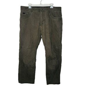 Kuhl Revolvr Pants Mens 38x30 Brown 5232 Work Cargo Flat Front Vintage Patina. M